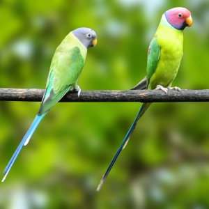 Cabeça de Ameixa (Psittacula cyanocephala)